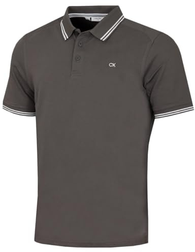 Calvin Klein Mens Campus Tipped Lightweight Golf Polo Shirt