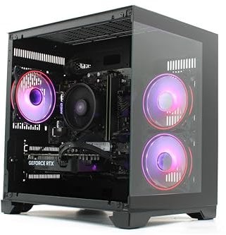 Gamer PC AMD Luna 5 White • Ryzen 5 5500 • RTX 3050 6GB DDR6 • 16GB 3200MHz DDR4 • 1TB NVME SSD • White Mesh RGB Gaming PC Tower Computer • WiFi • Windows 11
