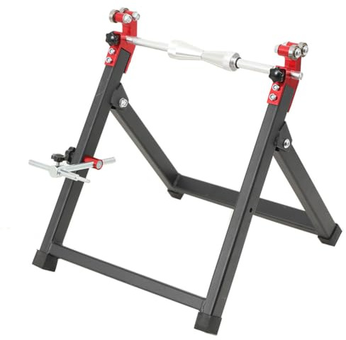 ECUTEE Cavalletto Equilibratrice per Ruote di Moto, Bilanciatore per Pneumatici Design Pieghevole Equilibratrice per Bilanciare Cerchi e Ruote Danneggiati