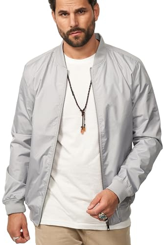 Soulstar Herren Blouson-Jacke leichte Übergangsjacke Dünne Bomberjacke mit Baseball Stehkragen Men's Jacket für Männer