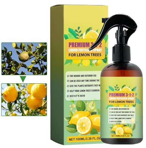 Premium Liquid Lemon Tree Plant Fertilizer | 2pc Healthy Lemon Tree Nutrient Spray - Organic Plant Food Fertilizer Spray For Indoor And Outdoor Lemon Tree Care
