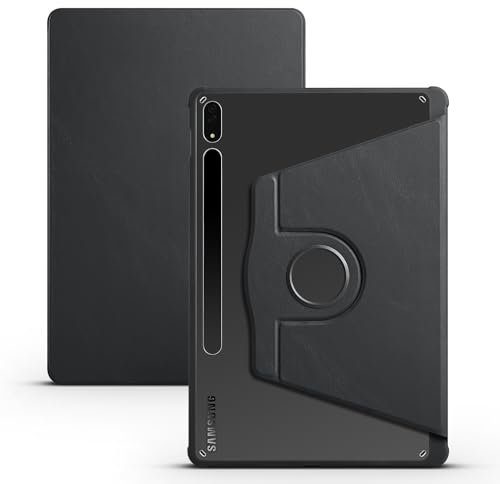 Funda para tableta Compatible con Samsung Galaxy Tab S8+ 5G SM-X806/SM-X800 12.4 pulgadas/S7 FE SM-T730/SM-T733, soporte giratorio de 360 ​​grados Folio Flip Smart Tablet Cover Auto Sleep/Wake Tablet