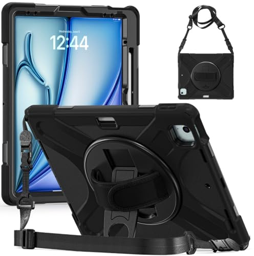 Outdoor Hülle Kompatibel mit Apple iPad Pro 12,9 (2018/2019/2020/2021/2022) 3/4/5/6. Gen | Tablet Hülle Back Cover Schutzhülle Panzer Bumper Stoßfest Dual-Layer PC TPU