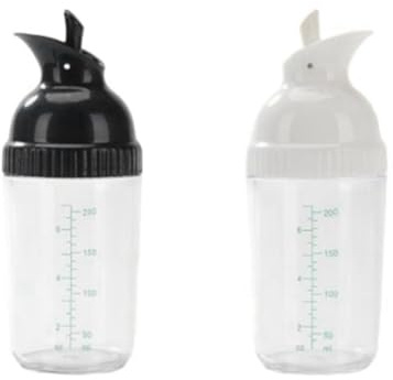Flaroey Salatdressingbehälter, Salatdressingflaschen, Salatdressing-Shaker, Verhindert Auslaufen, Salatdressingglas mit Deckel B