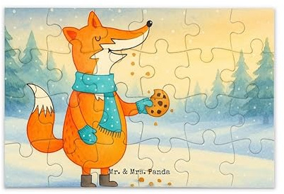 Mr. & Mrs. Panda Puzzle Fuchs Keks Design 24 Teile - Geschenk, Weihnachten, 1000, Puzzlespiel, 500, Weihnachtlich, glücklich, Frieren, 1500, Geduldspiel, Kekse, Plätzchen