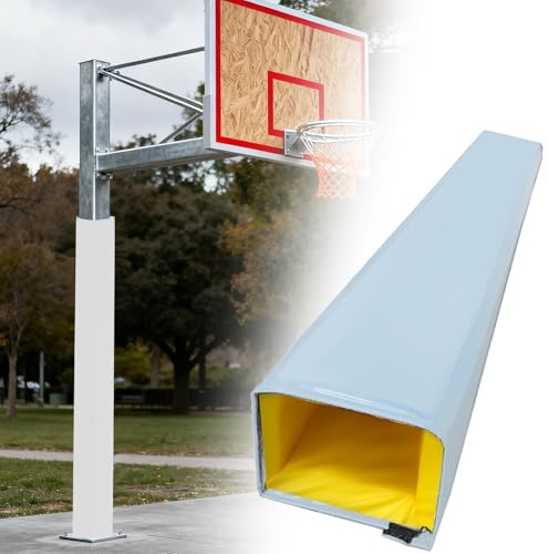 WAHHWF Basketball Pfostenpolster Hochwertige Basketballkorb-Dämpfungspolster für Schutz der Spieler, wetterfeste Spielplatzpfostenpolsterung, Schaumstoff-Säulenverkleidung(White,12x12 (30x30cm))