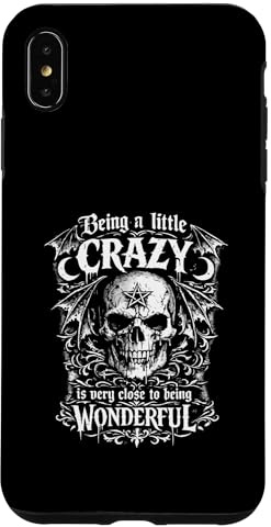 Being A Little Crazy Wonderful Gothic Skull Case for iPhone XS Max