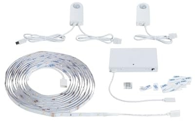 Paulmann LED Stair Strip Sensor Set 5m Dämmerungsgesteuerter Bewegungsmelder (IR) 5m 5W 180lm/m 30 LEDs/m 3000K 71120