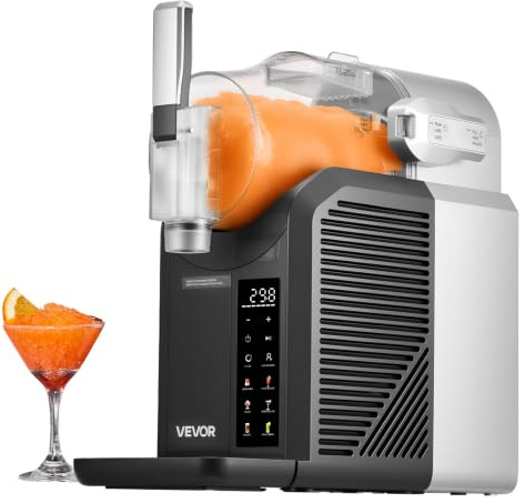 VEVOR Mini Macchina per Bevande Ghiacciate da Casa, Capienza ca. 2 Litri, Macchina per Frullato Slush Senza Ghiaccio con Funzione Autopulizia, Bevande Fredde, 6 Programmi Preimpostati, Uso Domestico