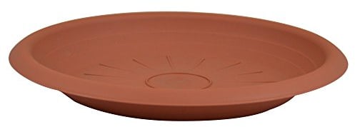 Blim Soucoupe Ronde pour Pot de Fleurs, Marron foncé, 35 cm