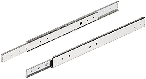 Gedotec Schubkastenauszug Accuride 2026 Kugelführung 600 mm Schubladen-Schienen Teilauszug seitliche Montage | Führungsschiene Tragkraft 35 kg | Stahl verzinkt | 1 Paar - Auszüge für Holz-Schubkästen