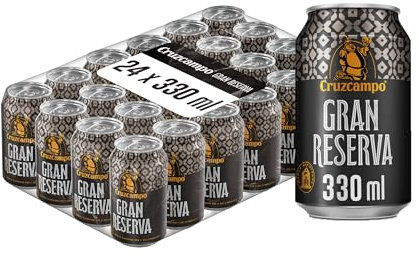 Cruzcampo Gran Reserva Cerveza Tostada Pack Lata, 24 x 33cl