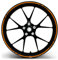 Felgenrandaufkleber GP-Design 16 Teilig Komplett-Set -Finest Folia passend für 17 Zoll & 16 18 19 Felgen Motorrad Auto Fahrrad MR001 (Neon Orange)