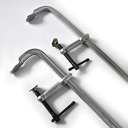 ANLIN Heavy Duty F Clamp Bar for Wood Woodworking High Strength Durability DIY Hand Tool Silver 2 Sizes