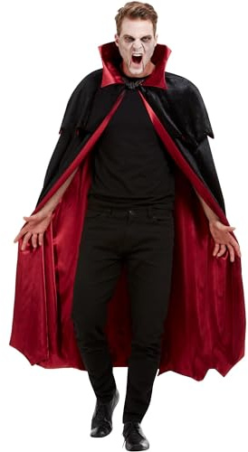Smiffys Vampirumhang, Schwarz, Velours mit rotem Futter Halloween