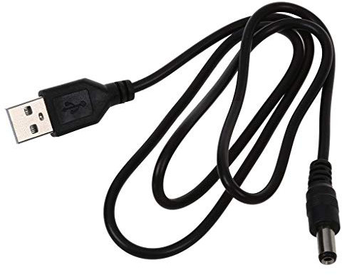 Goodplan - Convertitore Modulare USB a 12V Con Spina Jack Barrel 2,1 x 5,5 mm - Cavo di Alimentazione 1 m