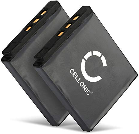 CELLONIC, Akku für Kamera, kompatibel mit Pentax Optio VS20, A40, D-LI68, Q10, A36, S12 (3.7V, 700mAh) 2 Stück