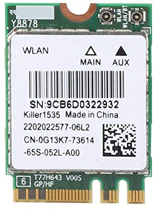 Scheda di Rete Wireless di Gioco, per Banda Killer Wireless-AC 1535 (2,4 GHz e 5 GHz) 802.11ac NGFF M.2 867Mbps Scheda di Rete Bluetooth 4.1