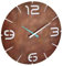 TFA Dostmann Analoge Funk-Wanduhr Contour, Funkuhr, Designuhr, Rost-Optik, Ø 350 x H 35 mm