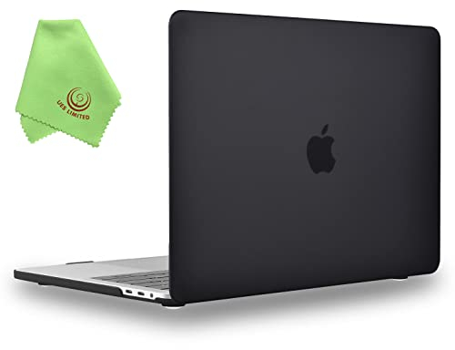 UESWILL Compatible with MacBook Pro 16 inch Case 2019 2020, Smooth Matte Hard Shell Case Cover for MacBook Pro 16 inch with Touch Bar & USB-C, Model A2141 + Microfibre Cleaning Cloth, Black