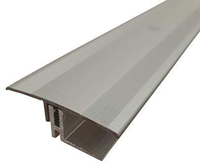 ufitec® TPL Profi MAX Profilsystem für Parkettböden - geeignet für Belagshöhen von 14-21 mm - ALU eloxiert (Dehnungsfugenprofil 45 cm breit | Länge: 270 cm, Silber)