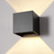 INHDBOX LED Wandleuchte Wandlampe mit Einstellbar Abstrahlwinkel 12W LED Wandbeleuchte Innen/Außen Wasserdichte IP65 Wandbeleuchtung Modern LED Wandbeleuchte Aluminium Aussenlampe 3000K Warmweiß