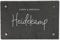 LAUBLUST Türschild Schiefer Personalisiert - Reihe: Niers - Haustürschild mit Name - 3 Größen, 4 Edelstahl Wandhalter