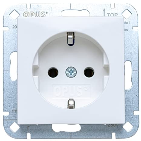 OPUS® 55 Schutzkontakt-Steckdose premium ohne Berührungsschutz Farbe polarweiß