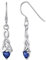 ChicSilver damen Geburtsstein Ohrring Silber September Keltischer Knot Ohrstecker Simulierter Saphir Blau Stein Schmuck Für Mädchen Mama
