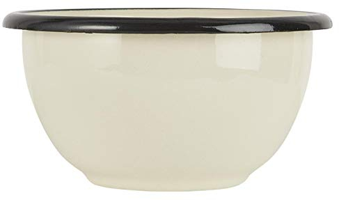 Ib Laursen Enamel crockery bowl, bowl, cup, jug sizes butter cream, light blue, light green, yellow (enamel bowl diameter 10.5, butter cream)