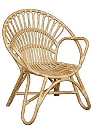 NATUUR Sessel für den Garten, Höhe 74 x 65 x 90 cm, natürliches Rattan, Palme nt123697 123697