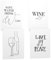Papierschmiede® Premium Spruchposter Set 4er 50x70 cm (B2), Motiv: Wine, Englisch Traube Vino, Typografie Bilder Schlafzimmer Wohnzimmer ohne Rahmen