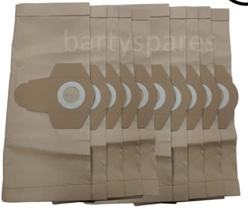 bartyspares 10 x Dust Bags compatible with Titan Ttb350vac 1300w 16ltr Wet & Dry Vacuum Cleaner