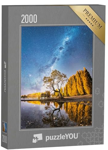 puzzleYOU: Puzzle 2000 Teile „Milchstraße über dem Wanaka-Baum“ – aus der Puzzle-Kollektion Neuseeland