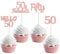 Gyufise 24Pcs Rose Gold Glitter 50th Birthday Cupcake Toppers 50 & Fabulous Cake Decorations Hello 50 Fifty Cupcake Picks 50th Birthday Cake Decorations Supplies