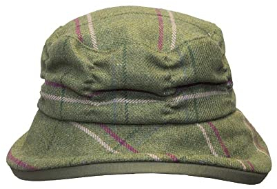 WALKER AND HAWKES Damen Tweed-Fischerhut im Country-Design - Muster mit rosa Streifen - Größe XS (56cm)
