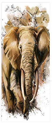 3D Türtapete Selbstklebend TürPoster - Elefant - Türaufkleber Fototapete Abziehen und Aufkleben Türfolie Tür Tapete Poster Stickers 77 x 200 cm