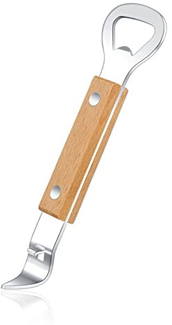 Vethwal Magnetic Can Punch Bottle Opener, Manual Stainless Steel Church Key Can Opener with Magnet for Camping and Traveling 1 Pack