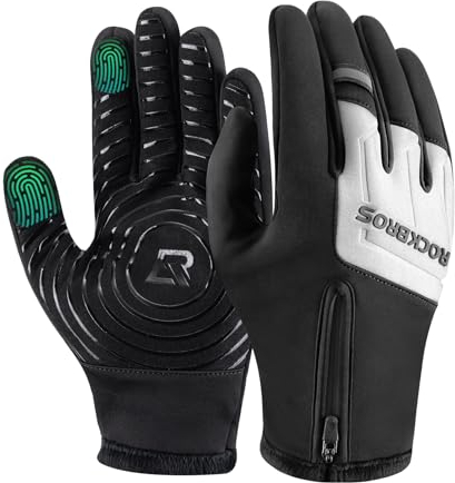 ROCKBROS Fahrradhandschuhe Herren Damen Touchscreen Winterhandschuhe Warme Sport Outdoor Winddichte rutschfeste Laufhandschuhe für Fahrrad Skifahren Wandern Laufen MTB Handschuhe