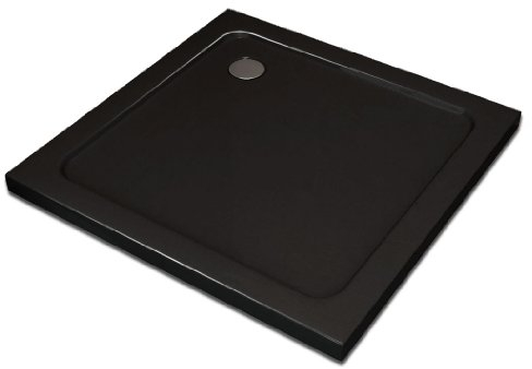 Duschabtrennung 50 mm Duschtasse 80 x 80 cm (schwarz) - Acryl, Schwarz, Modern, Quadratisch