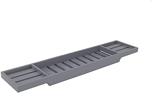 MORYEN Badewannentablett, Badezimmertablett, Rackorganizer, Aufbewahrung, Badetisch for Lesen, Tablet, Glas, Badzubehör