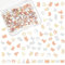 OLYCRAFT 640 Stück 8 Stile Katze Nail Art Dekorationen Messing Harz Füllstoffe Katzen Fußabdruck Nail Art Zubehör Mini Nail Art Charms Für Maniküre Dekor - Gold/Silber mit Rose Gold Rückseite