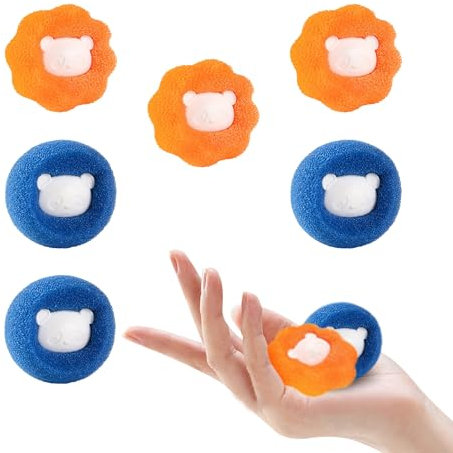 Rumyve Pet Hair Remover Laundry Reusable Hair Catcher Washer,6pcs Reusable Laundry Ball Lint
