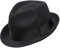 Decentron Chapeau d'hiver en feutre de laine pour homme - Chapeau Fedora à bord court, Noir , 60