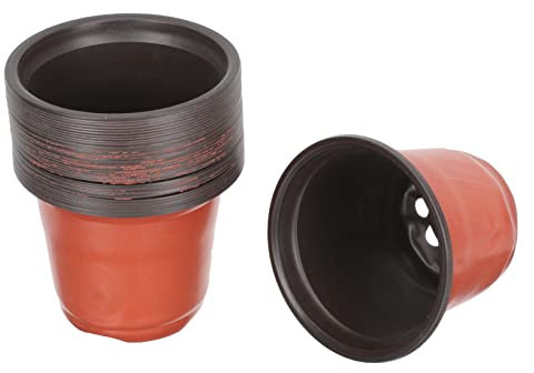 Milisten 100pièces Pots De Fleurs Bicolores Plastique De Pots De Jardinage pour Transplantation Et Culture De Plantes Design Simple Et Élégant pour Balcon Et Jardin