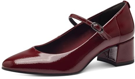 Tamaris Donna Pumps Blockabsatz Vegan, Merlot, 39 EU