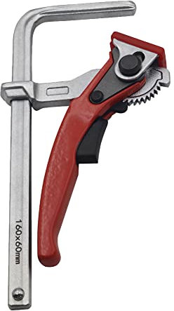 Pinafresa 1 Stück Ratsche Tischklemme Schnellspanner Bar Clamp Stahl Klemme F Track Clip für Lochtisch und Führungsschienensystem