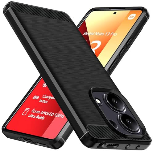 iVoler Cover per Xiaomi Redmi Note 13 Pro 4G / Poco M6 Pro 4G (Non per Redmi Note 13 Pro 5G), [Protezione Antiurto di Grado Militare] Custodia Sottile Morbida in Silicone TPU Anti-Graffio Case, Nero
