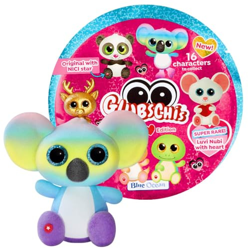 Generisch Blue Ocean Glubschis Sammelfigur Herz Serie 2 - Glubschi Glitzer - Figur Koko-Rainbow (selten)