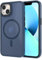 AOMYKE Cover Magnetica per iPhone 13 / iPhone 14, Custodia iPhone 13 / iPhone 14 Compatibile con MagSafe, Traslucida Opaca Posteriore Sottile PC+TPU Bumper Antiurto Case - Blu